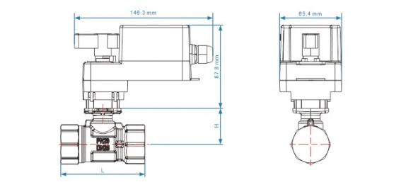 3 way electric ball valve