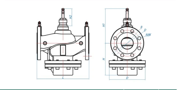 Flange connection dynamic balancing valve