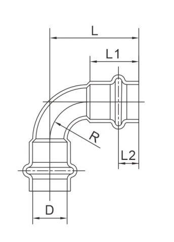 Bayonet socket large bend Bayonet socket large bend
