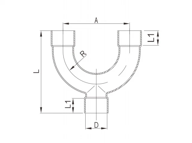 Y-shaped Triple Socket Tee
